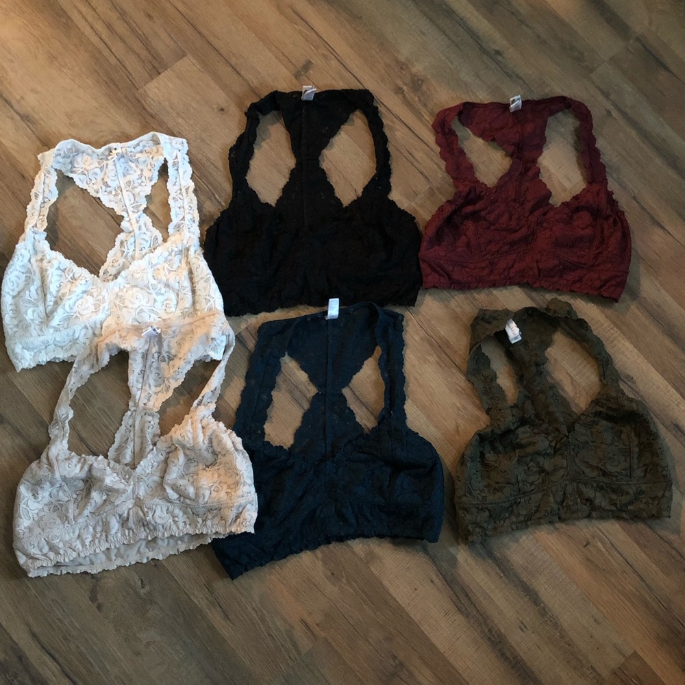 Set of 6 Lace Bralettes